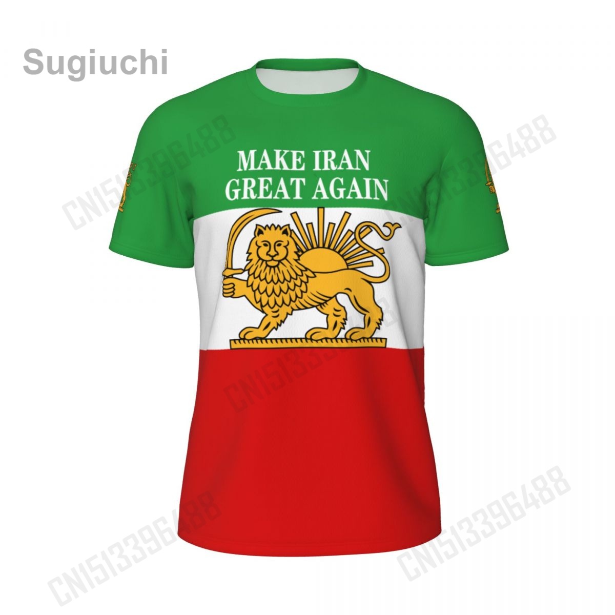 3D Printing Maket - イランを再び偉大にする MIGA レトロ 3D 印刷夏半袖 Tシャツ男性女性メッシュ服通気性スポーツ
