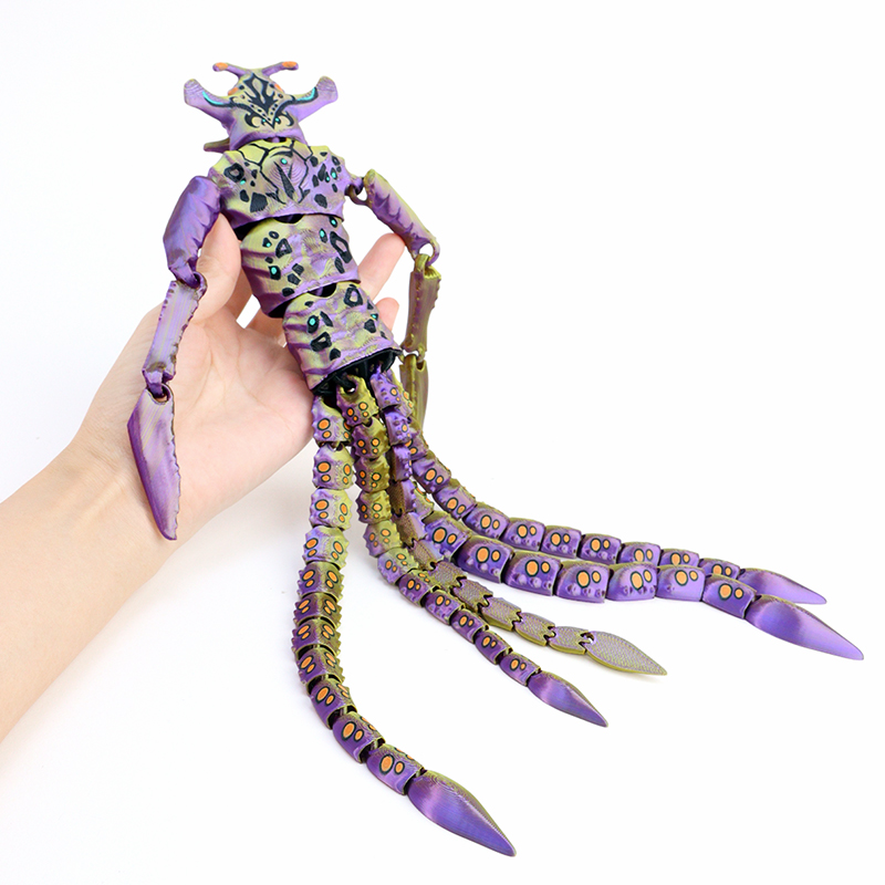 3D Printing Enthusiast - 38 センチメートルサブノーティカ海皇帝リヴァイアサン 3D プリントアクションフィギュア可動ジョイントグラデーションカラーモデルおもちゃ男の子ファンのため