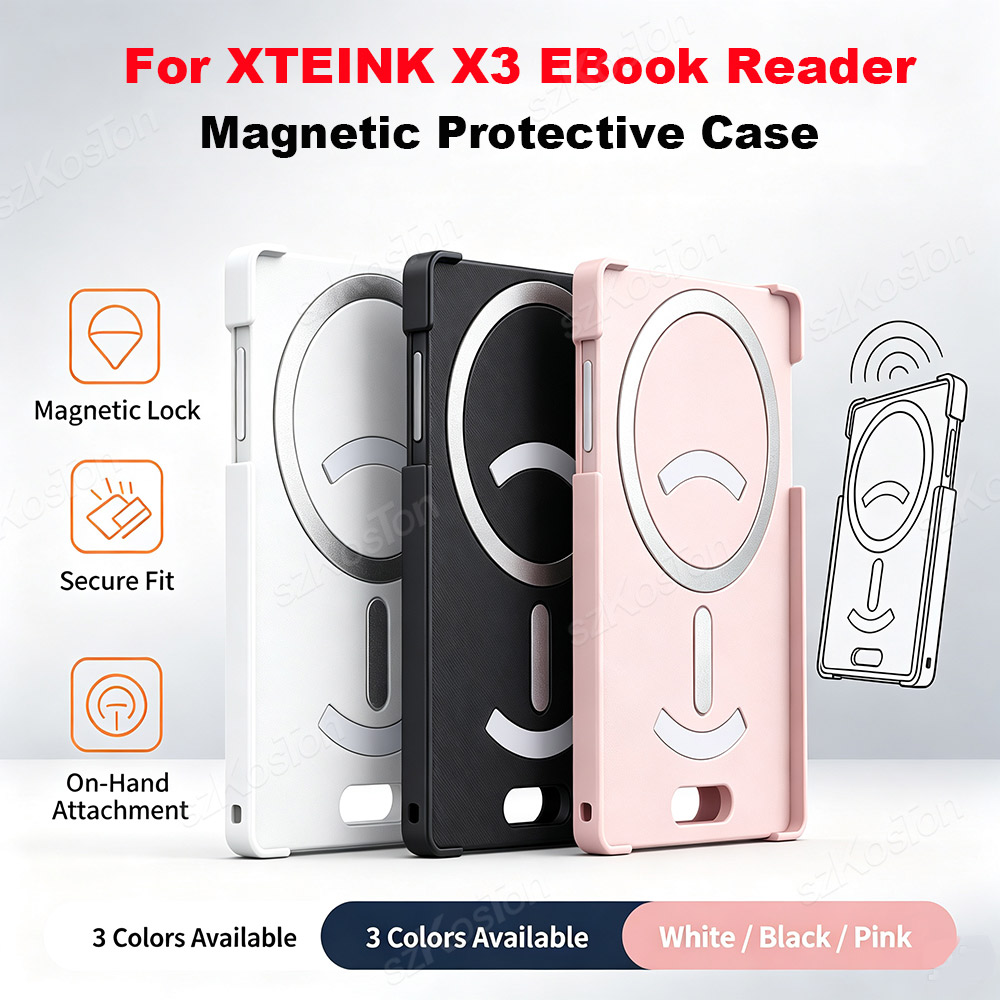 3D Printing Ebook - XTEINK X3電子書籍リーダー用保護カバーシェル、マグネットリング付き3Dプリント磁気保護ケース
