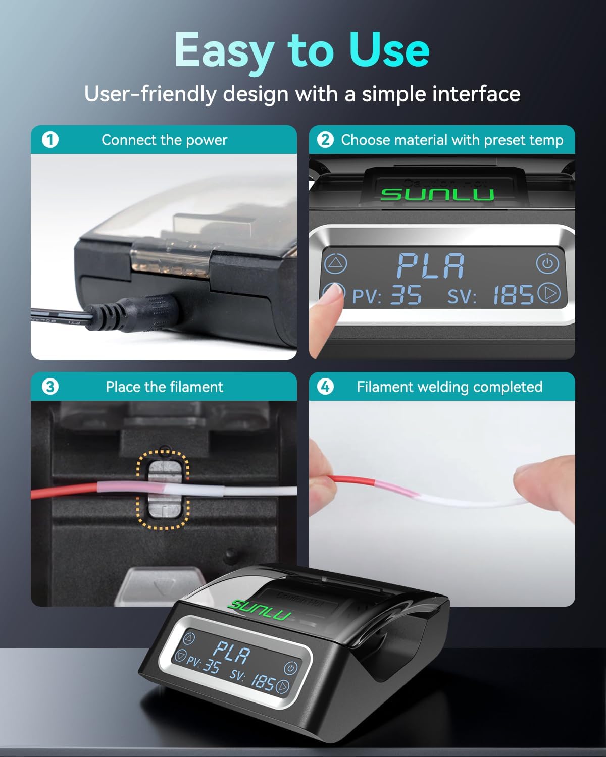 SUNLU FC01 フィラメントコネクター 急速加熱 3D - 3D Printing Waste のレビューと価格