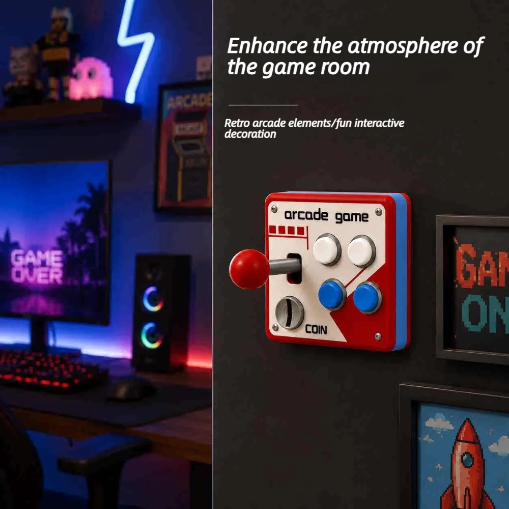 レトロアーケードジョイスティックスイッチプレートカバー、パン - 3D Printing Enthusiast のレビューと価格