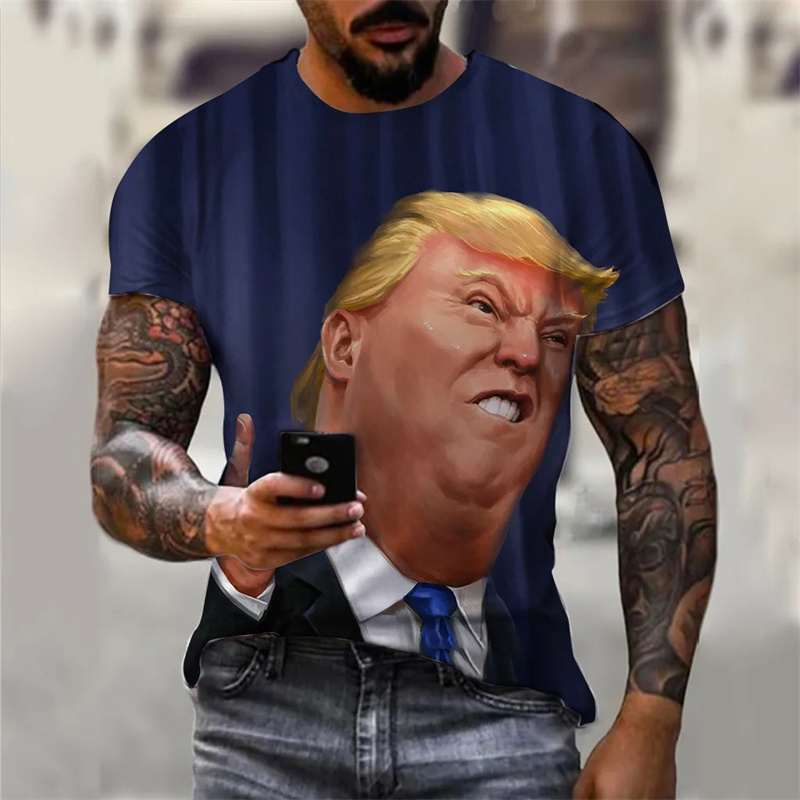 男性用3DプリントTシャツ,原宿,人間の顔,日陰,ストリート - 3D Printing Maket のレビューと価格