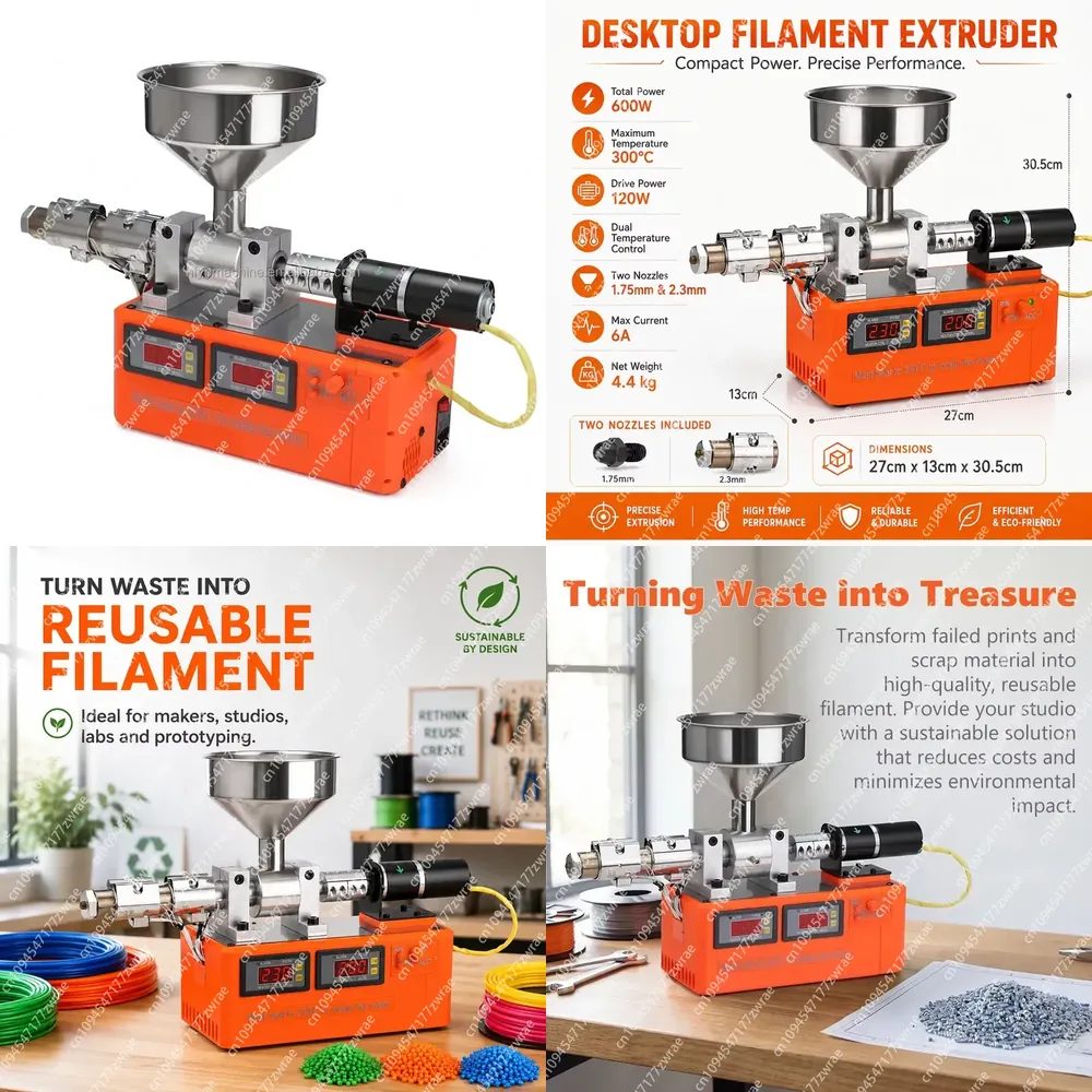 デスクトップ3Dプリンティングフィラメント押出機廃棄物リサイ - 3D Printing Waste のレビューと価格