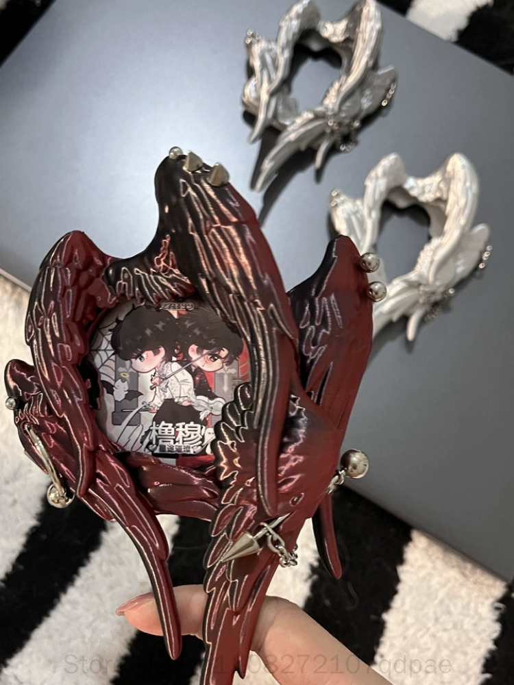 六翼天使の羽フォトカードホルダー3Dプリントパンクリベットカ - 3D Printing Enthusiast のレビューと価格