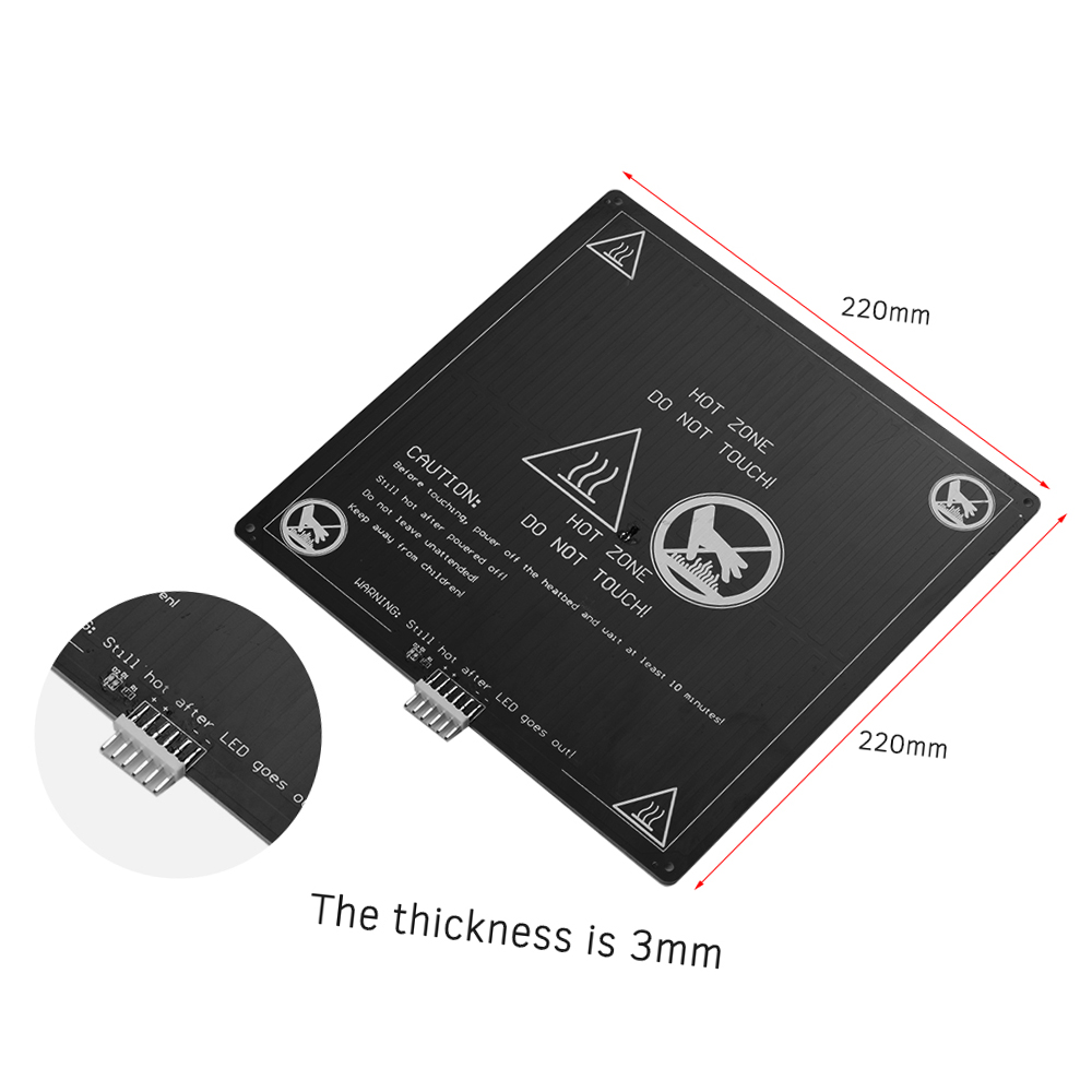 ホットベッド12V,220x220x3mm,アルミニウム,ワ - 3D Printing Laptop のレビューと価格